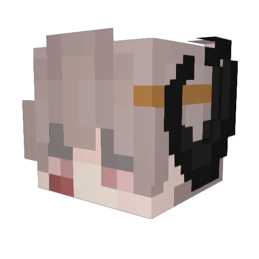 Kusanori Minecraft avatar head, 3D render
