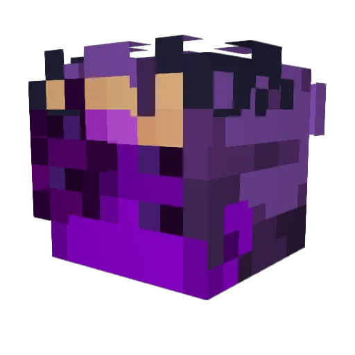 Kusaryu Minecraft avatar head, 3D render