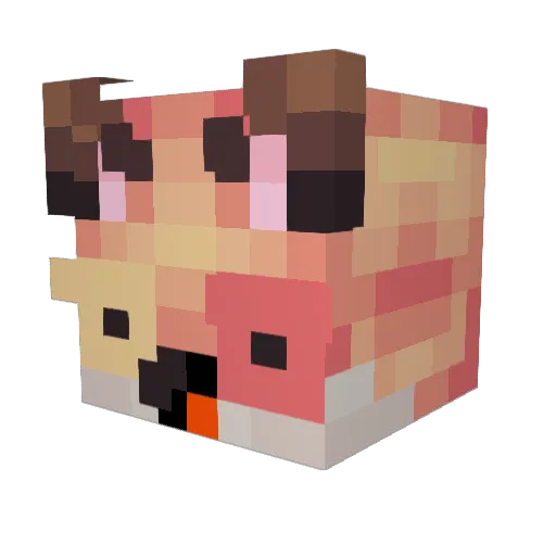 Kuschelklops Minecraft avatar head, 3D render