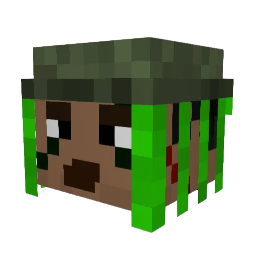 Kusetorcu Minecraft avatar head, 3D render