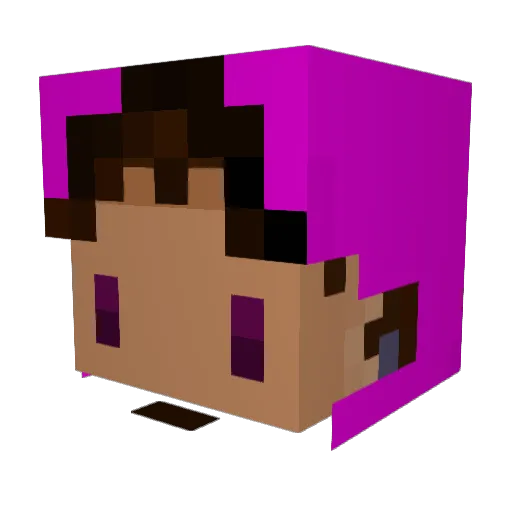 Kushaiah Minecraft avatar head, 3D render