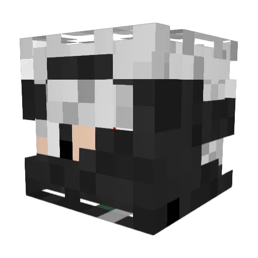 Kusheh Minecraft avatar head, 3D render