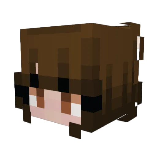 KushiMushi Minecraft avatar head, 3D render