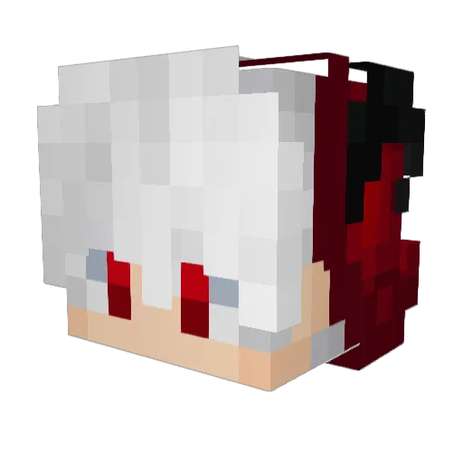 Kushi_Renji Minecraft avatar head, 3D render
