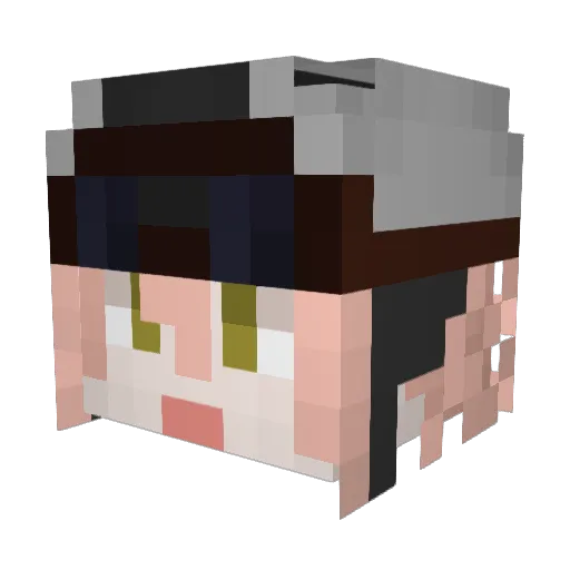 Kushika Minecraft avatar head, 3D render