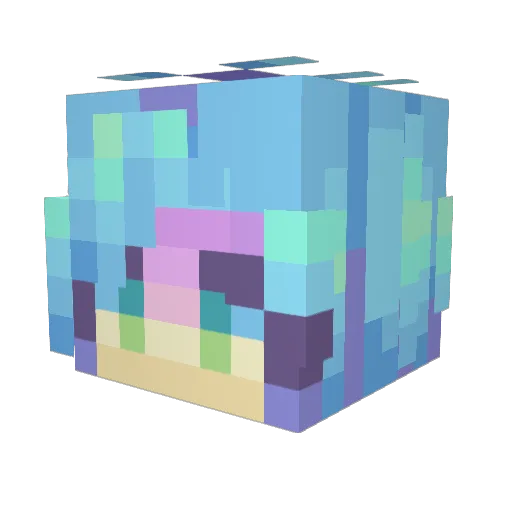 Kushina98 Minecraft avatar head, 3D render