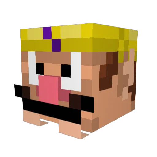 Kushiro72 Minecraft avatar head, 3D render