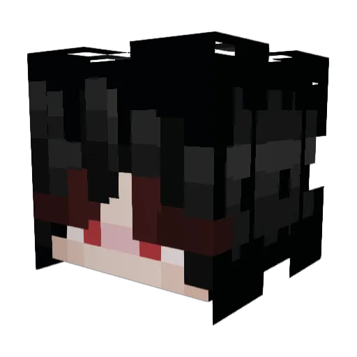 Kushirou05 Minecraft avatar head, 3D render
