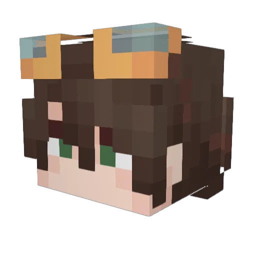 Kusiaka Minecraft avatar head, 3D render