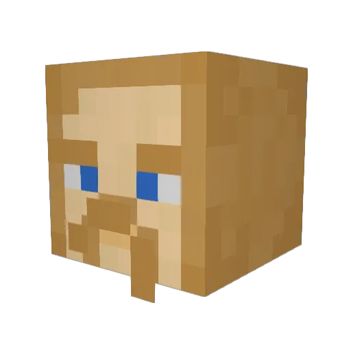 Kusimato Minecraft avatar head, 3D render