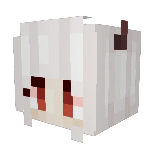 KusoJu Minecraft avatar head, 3D render