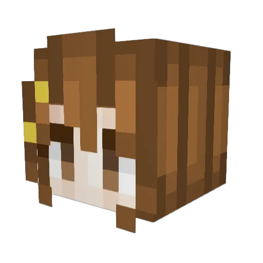 KusoKerx Minecraft avatar head, 3D render