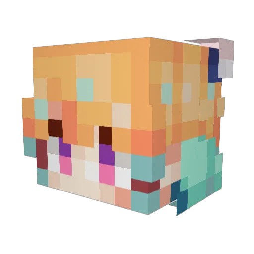 Kuso_Tori Minecraft avatar head, 3D render