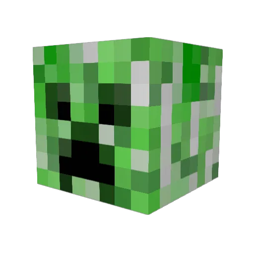 Kusorare Minecraft avatar head, 3D render