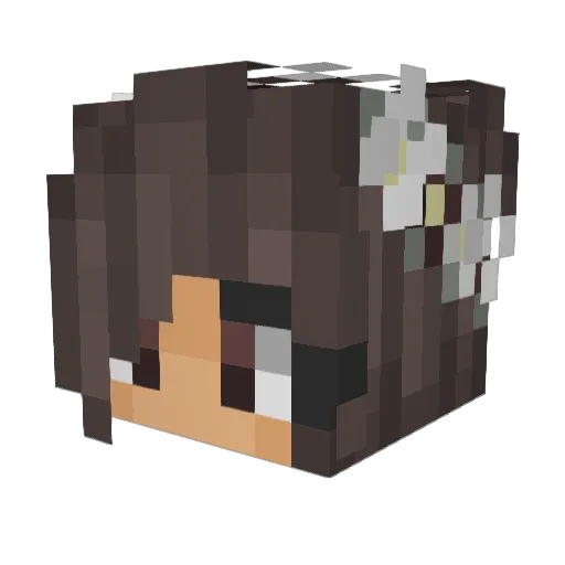 KussYvannaa Minecraft avatar head, 3D render