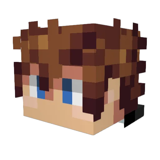 Kuster34 Minecraft avatar head, 3D render