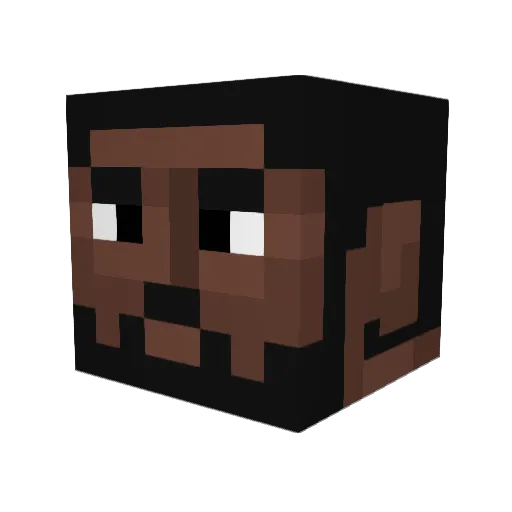 Kustovie Minecraft avatar head, 3D render