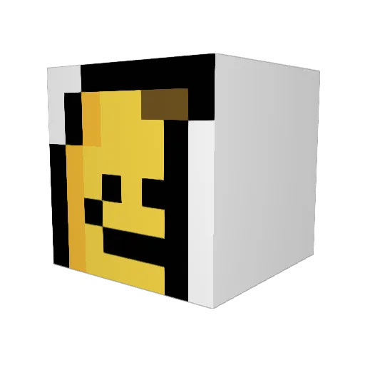 Kusuoko Minecraft avatar head, 3D render