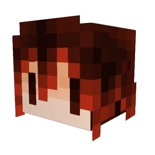 Kusyarin Minecraft avatar head, 3D render