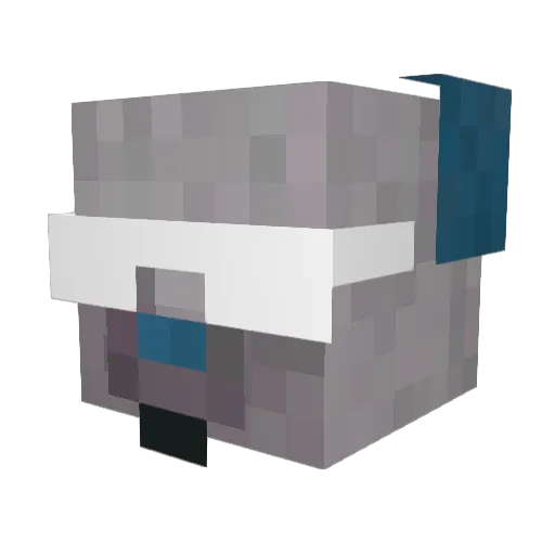Kuszek Minecraft avatar head, 3D render