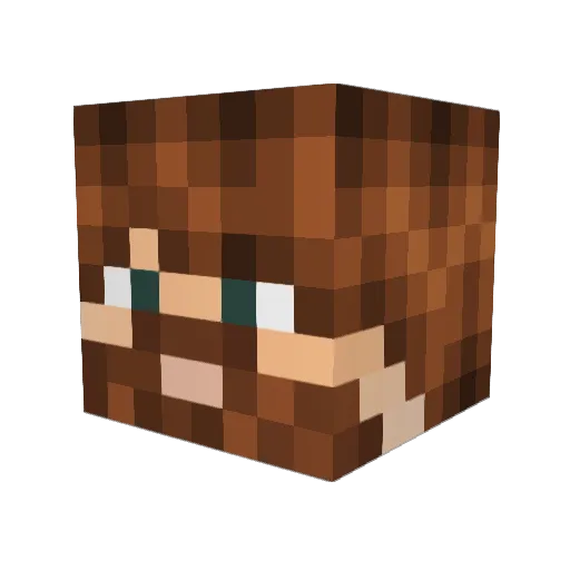 KutFries Minecraft avatar head, 3D render