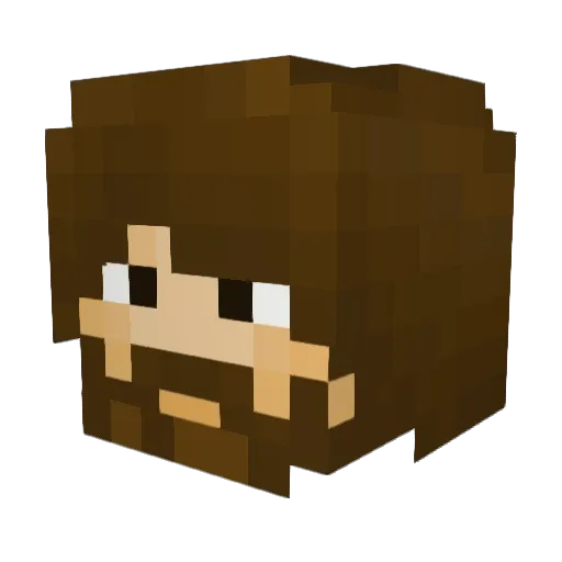 KutKaj Minecraft avatar head, 3D render