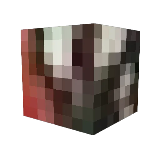 Kuteen Minecraft avatar head, 3D render