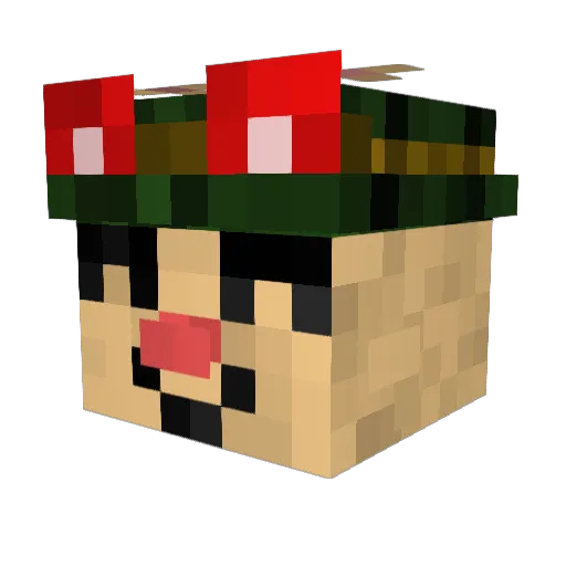Kutibasi Minecraft avatar head, 3D render