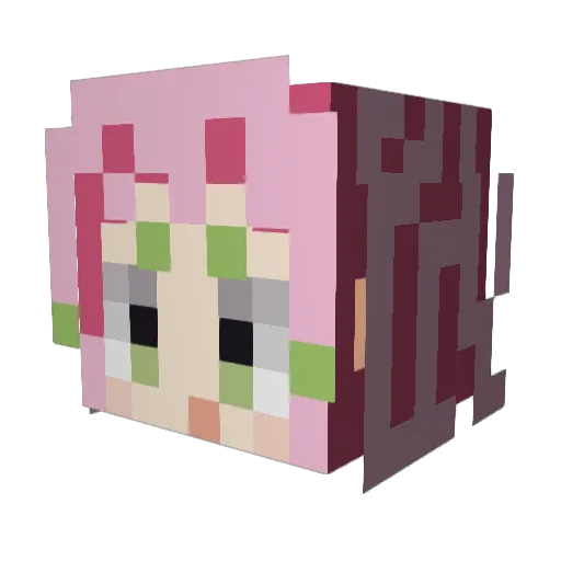 Kuto26 Minecraft avatar head, 3D render