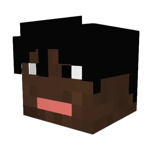 Kutrg Minecraft avatar head, 3D render