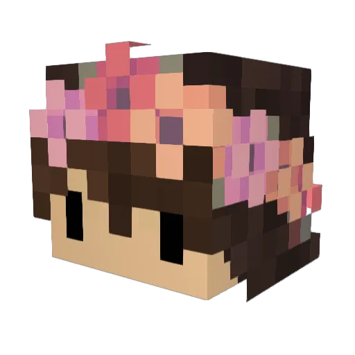 KutsuYurei Minecraft avatar head, 3D render