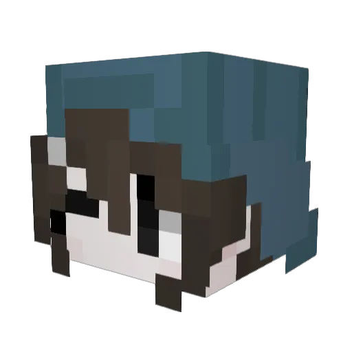 Kutu_pns Minecraft avatar head, 3D render