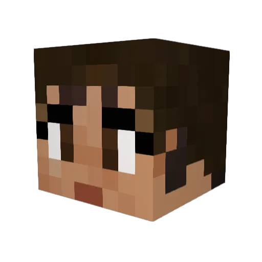 Kutz01 Minecraft avatar head, 3D render
