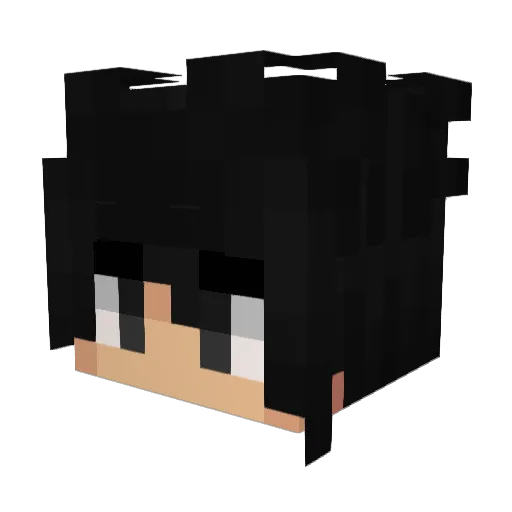 KuuBooS Minecraft avatar head, 3D render