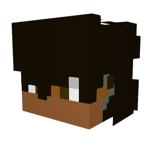 KuuZac Minecraft avatar head, 3D render