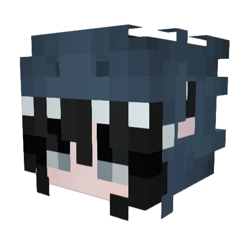 KuuhakuRegret Minecraft avatar head, 3D render