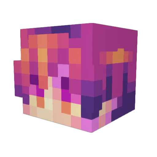 Kuuhaku_01_ Minecraft avatar head, 3D render