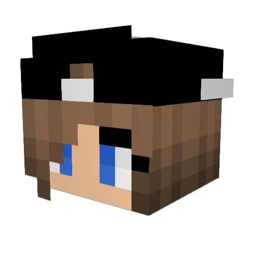 Kuukihh Minecraft avatar head, 3D render