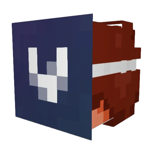 Kuumex Minecraft avatar head, 3D render