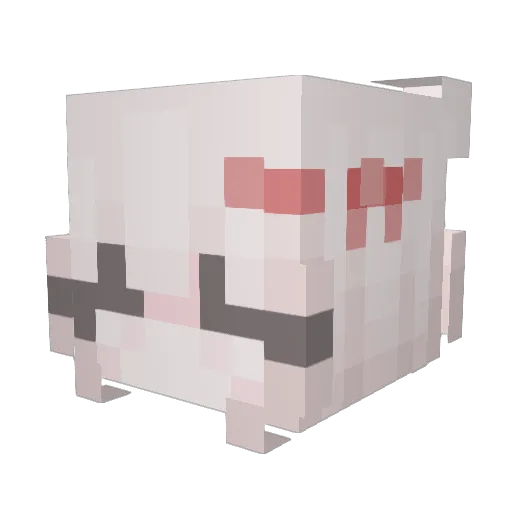 Kuummaa Minecraft avatar head, 3D render