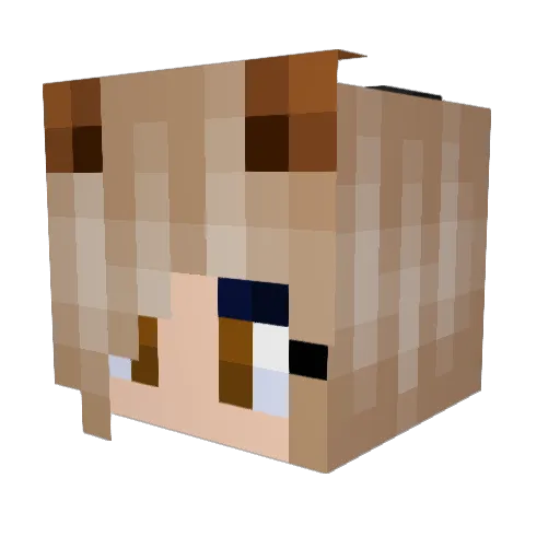 Kuuroomiii Minecraft avatar head, 3D render