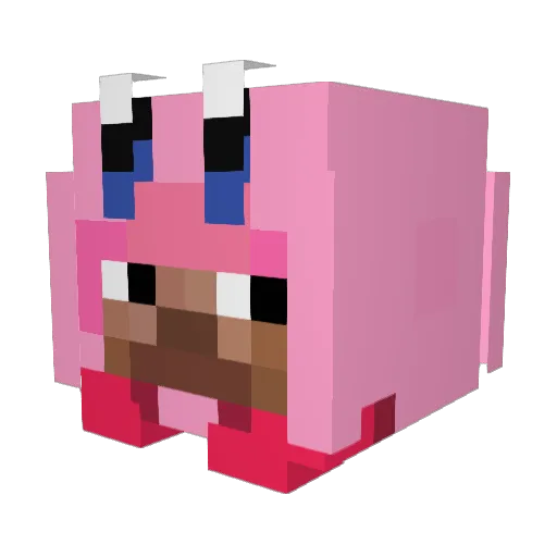 Kuuzya Minecraft avatar head, 3D render