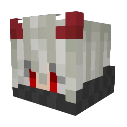 Kuviel Minecraft avatar head, 3D render