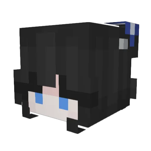 Kuwaho Minecraft avatar head, 3D render