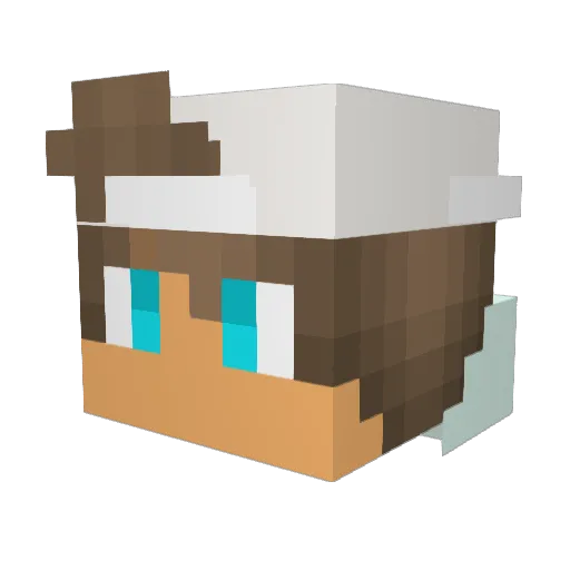 KuwaitiHero Minecraft avatar head, 3D render