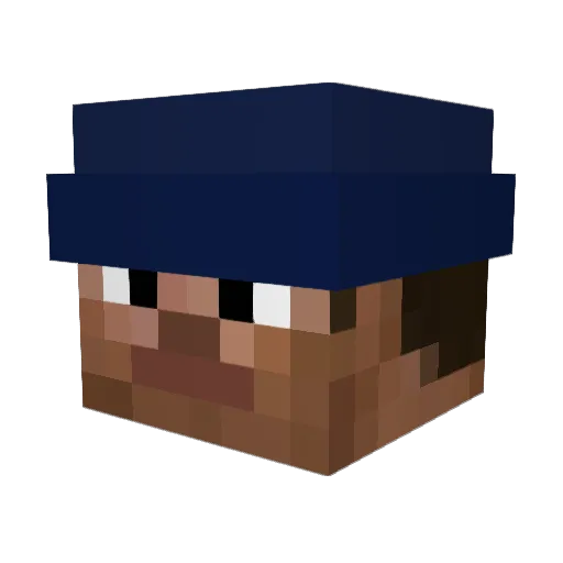 Kuwwi Minecraft avatar head, 3D render