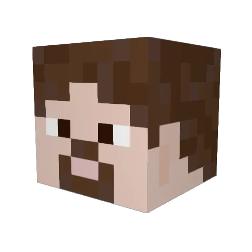Kuxitren Minecraft avatar head, 3D render