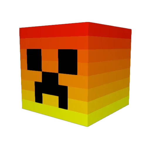 Kuxry Minecraft avatar head, 3D render