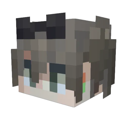 Kuy1n Minecraft avatar head, 3D render