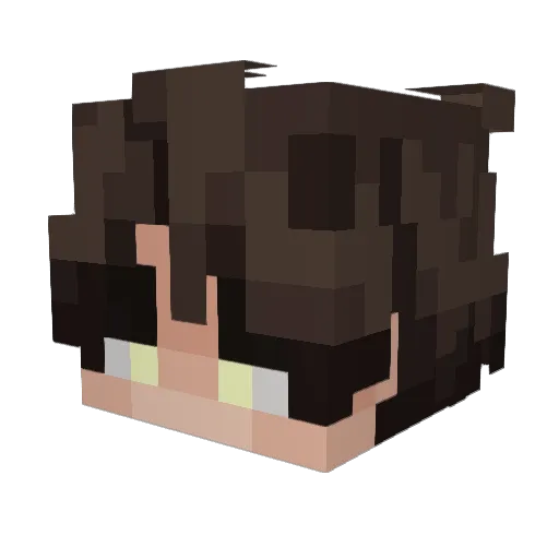 KuyKuy3n Minecraft avatar head, 3D render